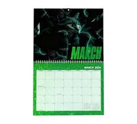 Calendrier mural avec chats pour l'année 2026, calendrier mural avec planification de janvier à décembre 2026, calendrier mensuel avec motif chat, pour la maison, le salon, le bureau, l'école, la