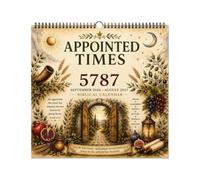 Calendrier mural biblique 2026-2027 avec écritures sacrées illustrées | Calendrier mural 5787 pour la maison, l'appartement, l'école, la salle de classe, l'église, les prêtres, les parents