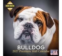 Calendrier mural Bulldog 2026-2027, 16 mois, 30,5 x 30,5 cm