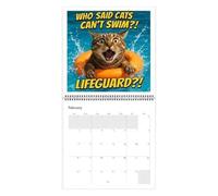 Calendrier Mural,Calendrier Mensuel Annuel Complet,Organisateur Hebdomadaire Du Dimanche Au Samedi | Pour Adolescents Adultes Amateurs D'Animaux Enseignants Etudiants