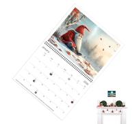 Calendrier Mural | Calendrier Mural Aventure de Noël avec Lutins 2026 | Organisation Déco Maison pour Enseignants École Familles Anniversaire Voyage Salle de Classe
