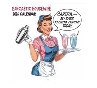 Calendrier mural, calendrier sarcastique amusant avec mots grossiers - Design rétro Planificateur hebdomadaire pour homme et femme Décoration de chambre à coucher Maison