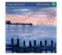 Calendrier mural carré 2025 - Côte et pays - Lucy Grossmith Designs - Respectueux de l'environnement - Fabriqué au Royaume-Uni