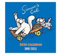 Calendrier mural carré 2026 Simon's Cat - Vue mensuelle par Portico Designs Ltd