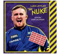 Calendrier mural carré officiel 2026 « The Nuke » de Luke Littler avec autocollants d'organisation gratuits inclus