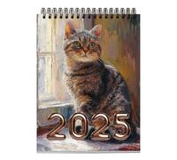 Calendrier mural chat 2025, calendrier mural drôle 2025 | Calendrier mignon chat Calendrier mural mensuel 12 mois,Planification et organisation du calendrier par