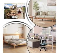 Calendrier Mural Chat,Créatif et Mignon - 2026 Agenda Organisateur | pour l'École l'Organisation le Bureau la Maison la Famille la Table l'Étude la Planification et les