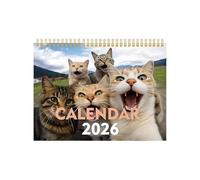 Calendrier Mural Chats 2026 | Rappel de Planning pour 12 Mois,Calendrier À Thème Chat - pour les Adultes, les, les Étudiants, les Enseignants, la Chambre et la Salle de Classe