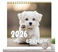 Calendrier Mural Chien 2026 | Planificateur Mural - Planificateur Mensuel Annuel à 2026 pour Femmes Enseignants et Amoureux des Chiens École Bureau et Maison Salon Bureau Décoration Intérieure