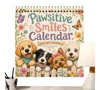 Calendrier Mural Chien 2027 Planning janv. - déc. 2027 à double fil | Calendrier 12 mois de chiens pour homme maison appartement salon entrée bureau studio salle de classe