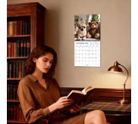 Calendrier mural Chihuahua, papier brillant premium | grille mensuelle de huit pouces carrés de cinq onces | Cet adorable agenda familial avec photo de chiots organise les horaires pour les amans