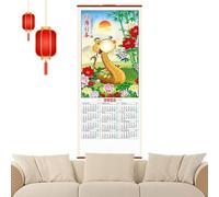 Calendrier mural chinois 2025, calendrier chinois 2025 | Calendrier mensuel pour l'année du serpent - Calendrier parchemin de printemps pour la maison, le restaurant, l'école, la décoration