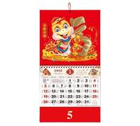Calendrier mural chinois 2025 serpent, calendrier mural chinois 2025, calendrier mural de fête du printemps, calendrier pour l'année du serpent, calendrier chinois à suspendre, calendrier lunaire pour