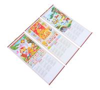 Calendrier Mural Chinois 2026 Année du Cheval 3 Pièces | Style Suspendu à Déchirer, Papier Décoratif, Esprit Nouvel An Lunaire, pour Murs et Fêtes