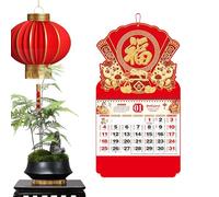 Calendrier mural chinois 2026 avec cheval, planificateur d'horaire, calendrier lunaire mensuel, pour artistes, étudiants, enseignants, maison, école, bureau, salon, chambre, bureau, bureau, bureau