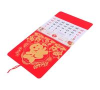 Calendrier Mural Chinois 2026 Édition Rouge en Papier, Annuel