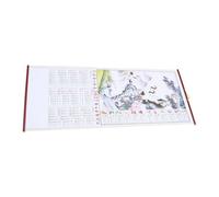 Calendrier Mural Chinois 2027 Année du Cheval en Papier Blanc | Vue Annuelle Complète, 24 Termes Solaires et Fêtes Chinoises, Style Feng Shui, Maison et Étude