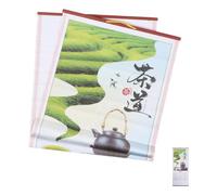 Calendrier Mural Chinois 2027 Année du Chèvre, Rouleau Décoratif | Papier Vert, Motif Rotin Imitation, Suivi Lunaire et Solaire, pour Célébration du Nouvel An Chinois