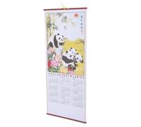 Calendrier Mural Chinois 2027 en Rouleau, Planning Mensuel Décoratif | Style Fermier Asiatique, Papier Imprimé, Grand Format Illustré, Référence Fêtes et Termes Solaires