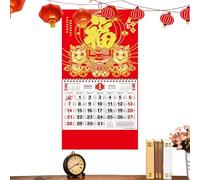 Calendrier mural chinois, calendrier chinois 2025 - calendrier lunaire chinois 2025, calendrier mural année du serpent, calendrier traditionnel du nouvel an, calendrier mural année du serpent