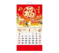 Calendrier Mural Chinois - Calendrier Lunaire 2026, 37 X 68 Cm, Planificateur Mural Chinois 2026 | Organisateur Mensuel, Décoration Suspendue Pour Bureau, École, Salle De Classe, Dortoir Familial, Mai