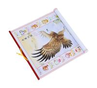 Calendrier Mural Chinois Cheval 2026 en Rouleau Papier Traditionnel | Décoration Murale Style Feng Shui, Usage Maison et Bureau, Organisation Claire, Format Suspendu Compact