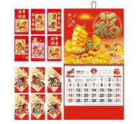 Calendrier mural de 12 mois | Gestion du planning de bon augure - Calendrier mensuel à montage mural - Pour salle à manger, salon, chambre à coucher, étude, dortoir, , étudiants, adolescents et