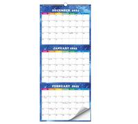 Calendrier mural de 3 mois 2025-2026, calendrier mural mensuel 2025,3 mois, calendrier académique vertical - Trois planificateurs séparés, décembre 2024 à janvier 2026, planificateur avec papier épais