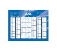 Calendrier mural de Banque Bleu 27x21cm carton rigide - 2026