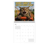 Calendrier mural de chat - planificateur suspendu de 12 mois, illustrations drôles mignonnes légères | Organisateur mensuel mural, accessoire d'amant pour animaux de compagnie décoratif pour les
