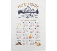 Calendrier Mural de Fond en Tissu Blanc 2023 pour Étude | Impression Claire, S’écrit au Stylo, Note la Date, Couvre les Taches, Salon et Chambre