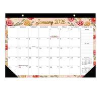Calendrier mural de juillet 2025 à décembre 2026, 18 mois - Calendrier mensuel détachable pour suivre les événements et les rendez-vous, avec autocollants de planification pour bureau et famille