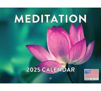 Calendrier mural de méditation 2022 avec citations inspirantes Indie Decor Zen Grand calendrier de 18 mois mensuel pleine couleur en papier épais plié prêt à accrocher 45,7 x 30,5 cm