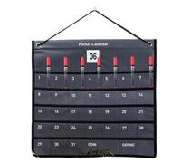 Calendrier mural de poche - Calendrier mural 2025 avec poche | Organiseur mural pour monnaie | Calendrier mural familial mensuel 2025 avec poche pour salon, chambre à coucher