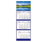 Calendrier mural de trois mois 2025 - Affichage vertical en gros caractères sur 3 mois | Plié en décembre 2024 janvier 2026, comprend les jours fériés, la section Notes, un planificateur de bureau à d