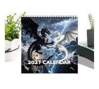 Calendrier Mural Dragon 2027 12 Mois Épais Déco Maison