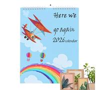 Calendrier Mural Drôle 2026 | Agenda Inspirant Pour Planification | Décorations Drôles Avec Encouragement Quotidien Pour Femmes Bureau Domicile Dortoir