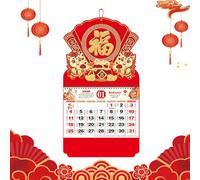 Calendrier mural du Nouvel An chinois cheval 2026 - Outils de planification - Calendrier de planification de l'année du cheval - Pour bureau, école, restaurant, atelier, studio, artistes et étudiants