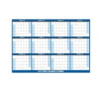 Calendrier mural effaçable 2025-2025 - 2025 - Calendrier mural effaçable - Planificateur annuel 32 x 48 pouces - Calendrier vertical horizontal réversible 2 faces de janvier à di