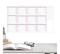 Calendrier mural effaçable - 34,2 x 60 pouces - Planificateur mural mensuel effaçable pour l'école, le lieu de travail,