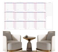 Calendrier mural effaçable à sec - 86,9 x 152,4 cm - Rappel mensuel - Grand calendrier effaçable et réutilisable pour lieu de travail, maison, école