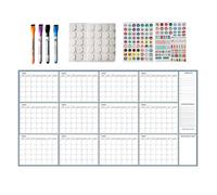 Calendrier mural effaçable à sec pour homme, femme, enseignant, travail, étude, maison, école, université (140 x 86 cm)