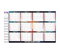 Calendrier mural effaçable à sec réutilisable pour réfrigérateur | Tableau blanc effaçable à sec pour cuisine, réfrigérateur, école, dortoir, salle de classe, bureau, maison familiale