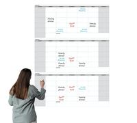 Calendrier mural effaçable à sec, tableau blanc de 3 mois avec marqueurs, fournitures scolaires, organiseur mural pour salle d'étude, maison, bureau, porte, salle de classe, réfrigérateur