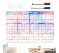 Calendrier Mural Effaçable Planificateur de tâches effaçable 2027 avec 2 | Planificateur mural effaçable 12 mois Pour Chambre Salon Bureau Dortoir Étudiants Et Enseignants