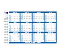 Calendrier mural effaçable : tableau magnétique réutilisable, agenda mensuel | Grande table pour cuisine, bureau ou salle de classe, table inscrite pour la maison,