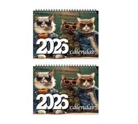 Calendrier Mural Élégant for Chats 2026, 12 Mois De Janvier À Décembre 2026, for Le Bureau, L'école, La Maison Et Les Études.(2pcs)