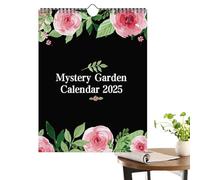 Calendrier mural en , calendrier de jardin sombre 2025 | Calendrier mural avec décoration de 12 mois en , calendrier mensuel de taille spacieuse pour espace de travail