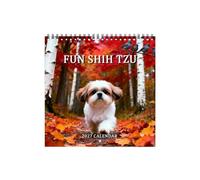 Calendrier mural en épais pour chien - 21 cm - 12 mois | Calendrier mural décoratif pour appartement, chambre, salle d'étude, dortoir, bureau, amoureux des animaux