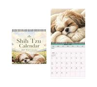 Calendrier mural en forme de chien - 12 mois - 2027 - Calendrier à | Calendrier mural mensuel sur le thème du chien, aide à organiser les horaires, les rendez-vous et les dates importantes